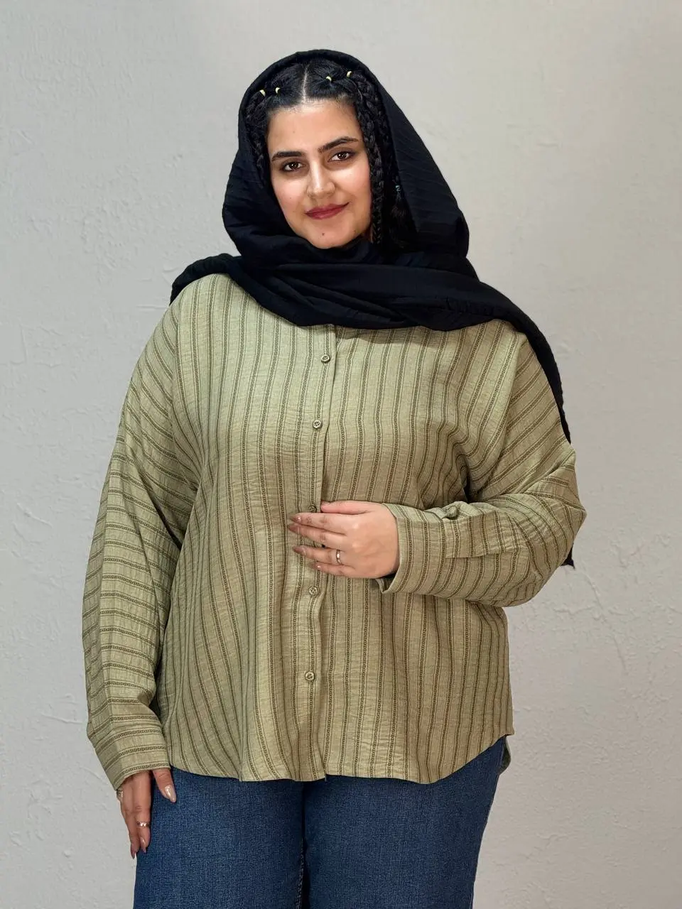 شومیز مانتویی سایزبزرگ توتیا