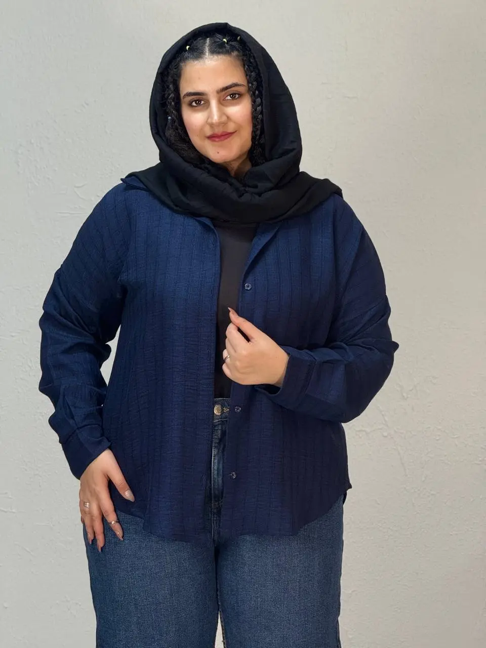شومیز مانتویی سایزبزرگ توتیا
