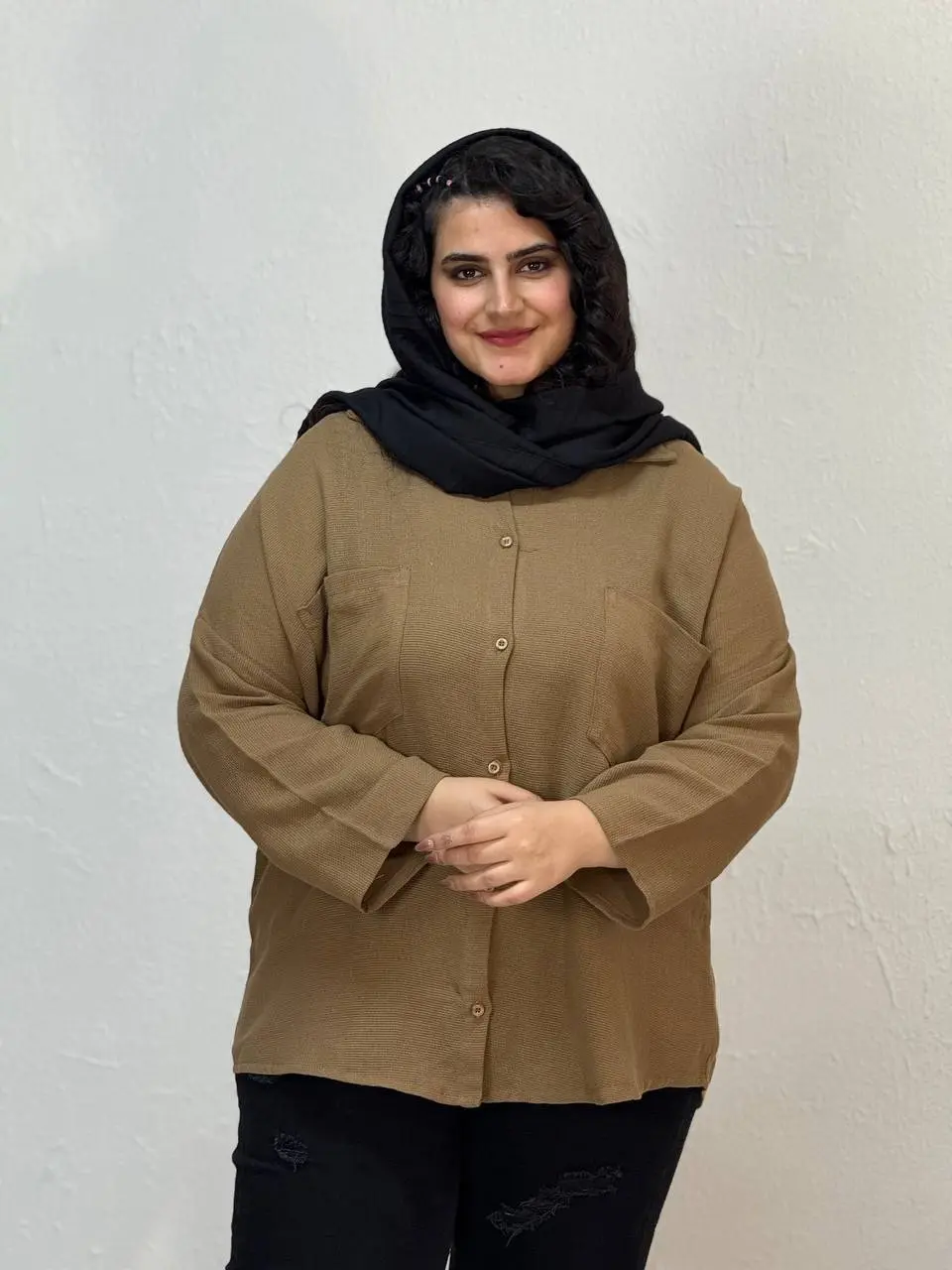 شومیز مانتویی سایزبزرگ کیمیا