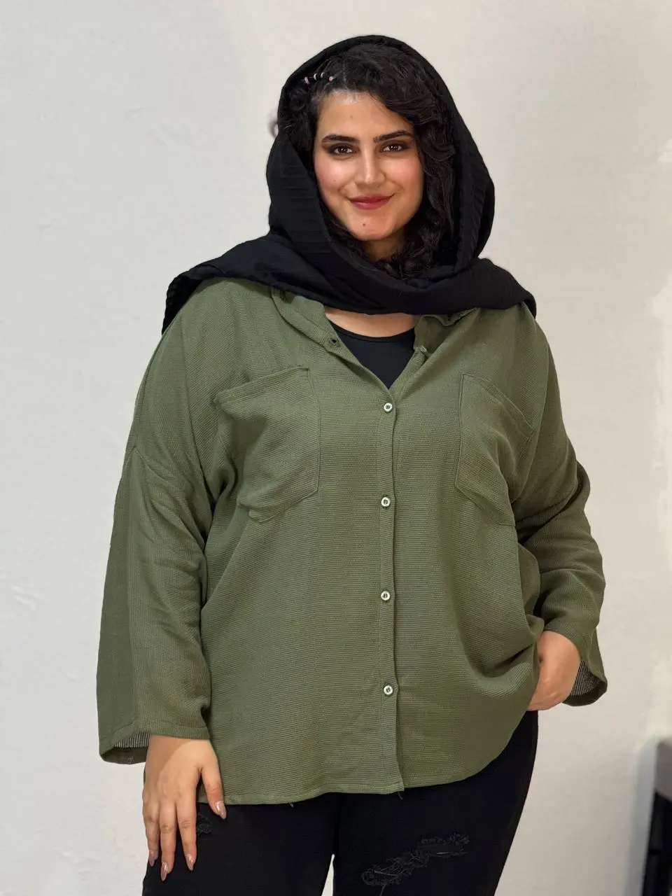 شومیز مانتویی سایزبزرگ کیمیا
