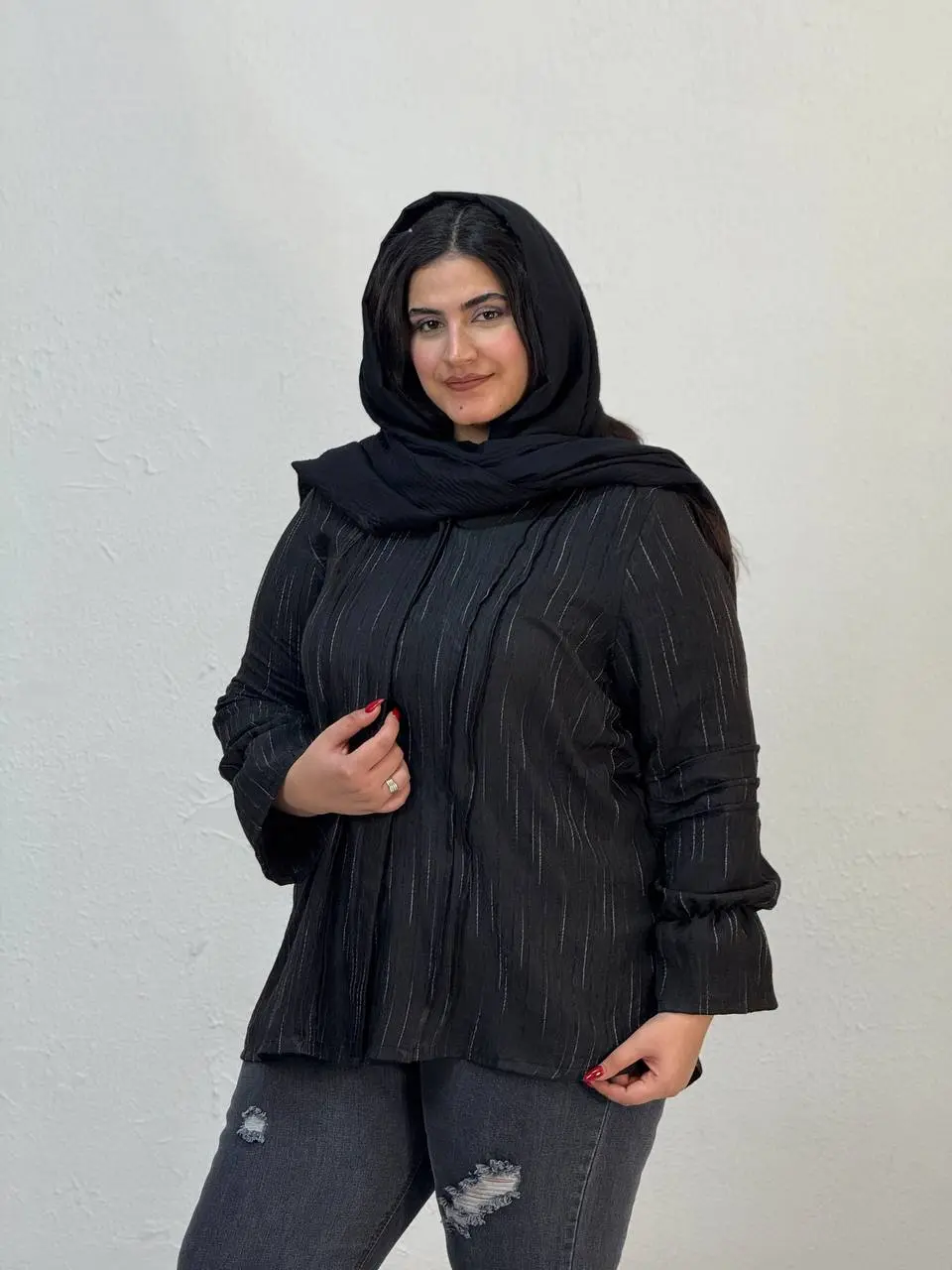شومیز مانتویی سایزبزرگ پامچال