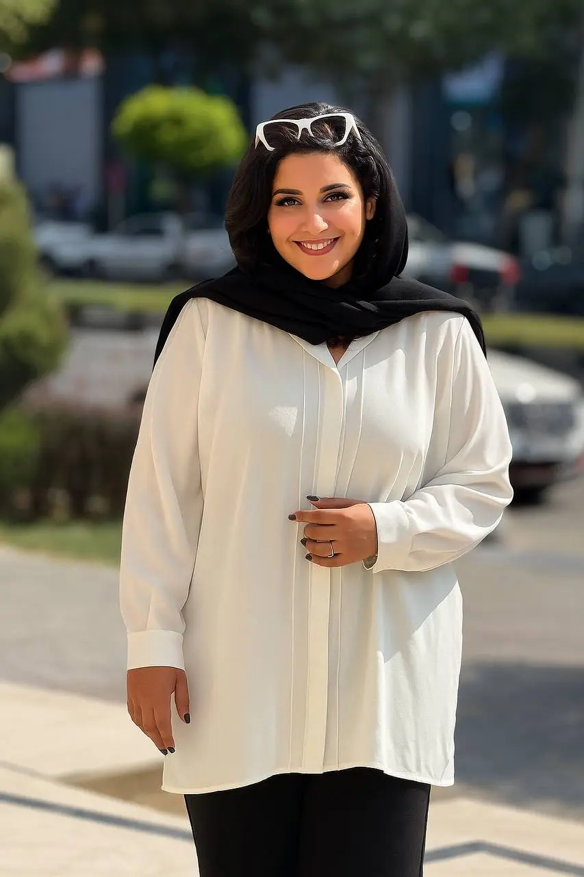 شومیز مانتویی سایزبزرگ غزل