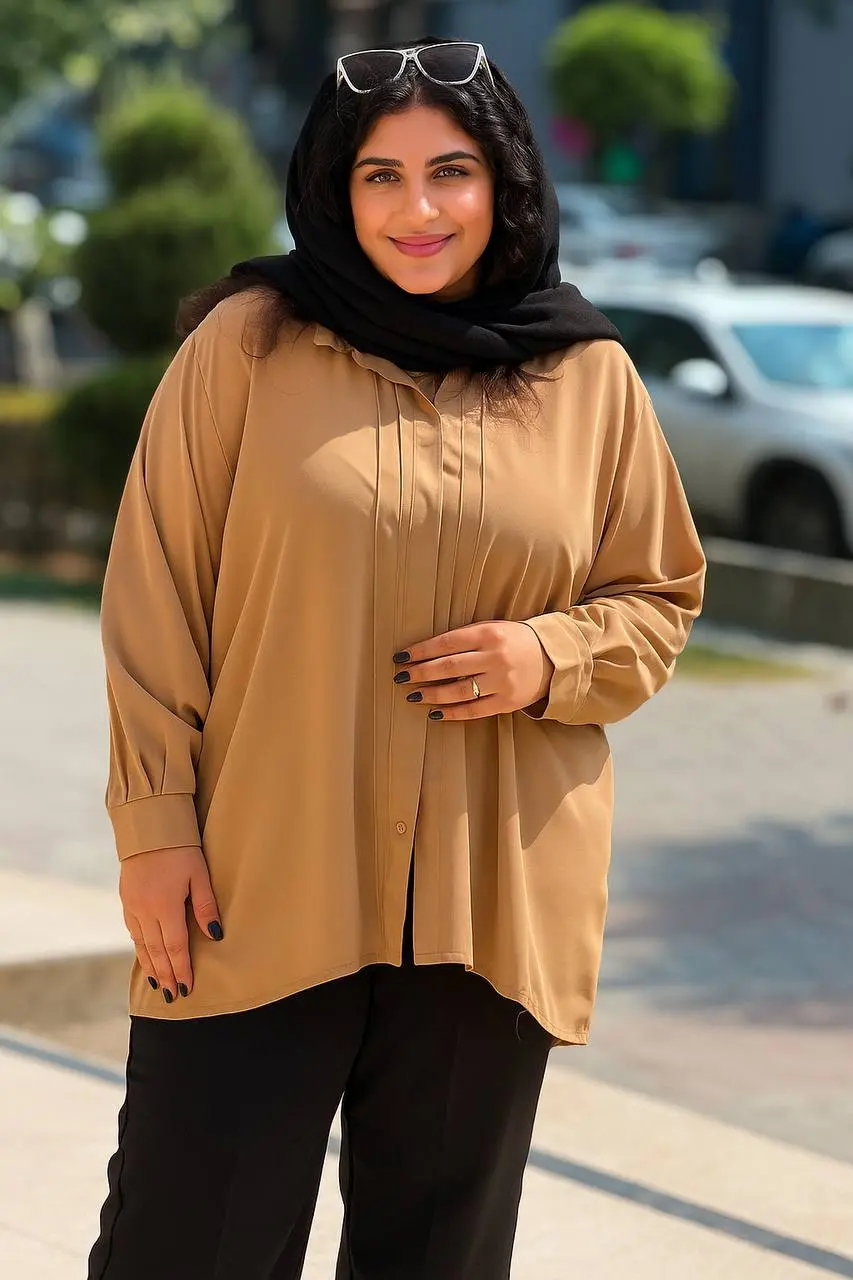 شومیز مانتویی سایزبزرگ غزل