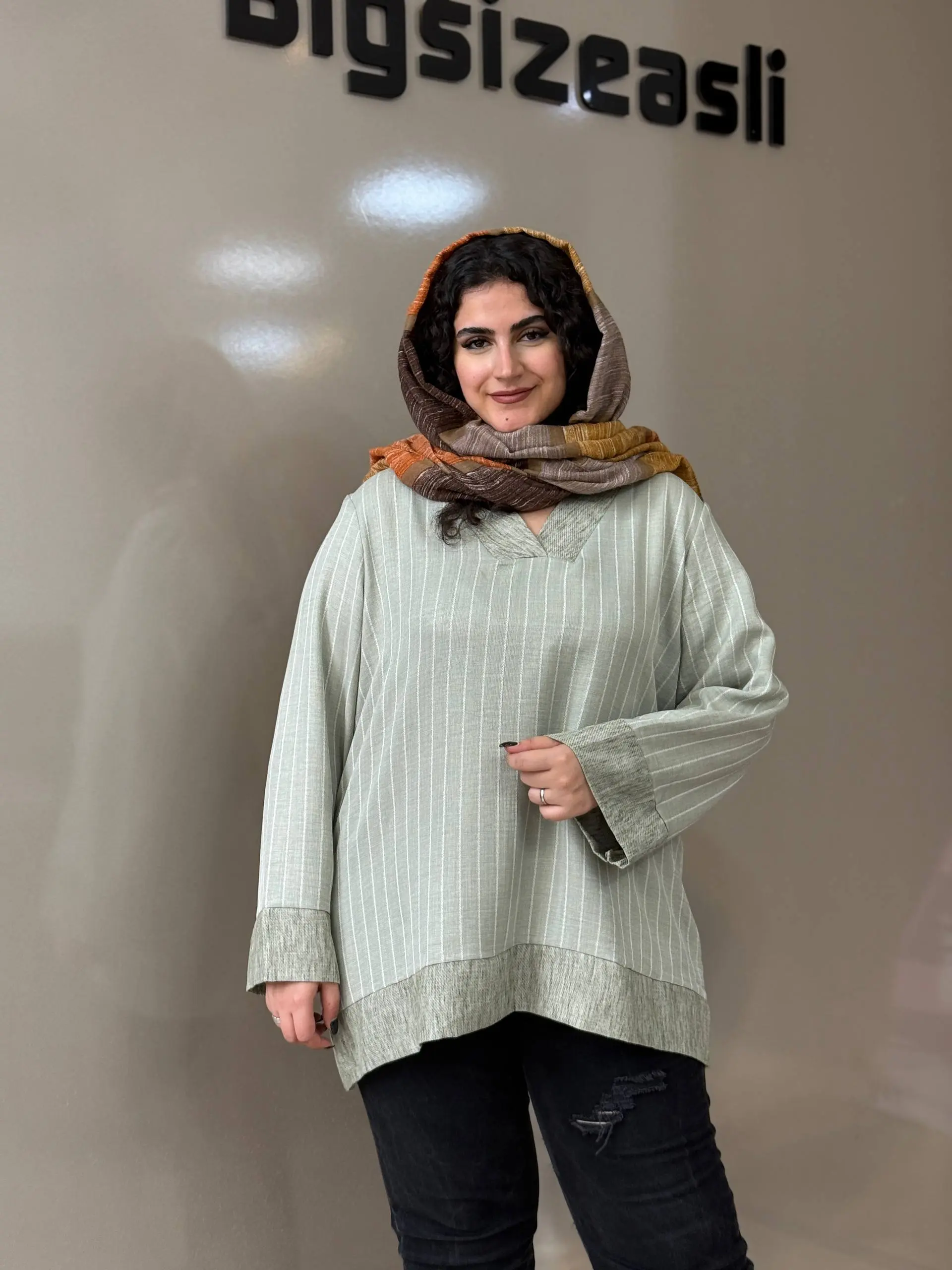 تونیک مانتویی سایزبزرگ وِرنا