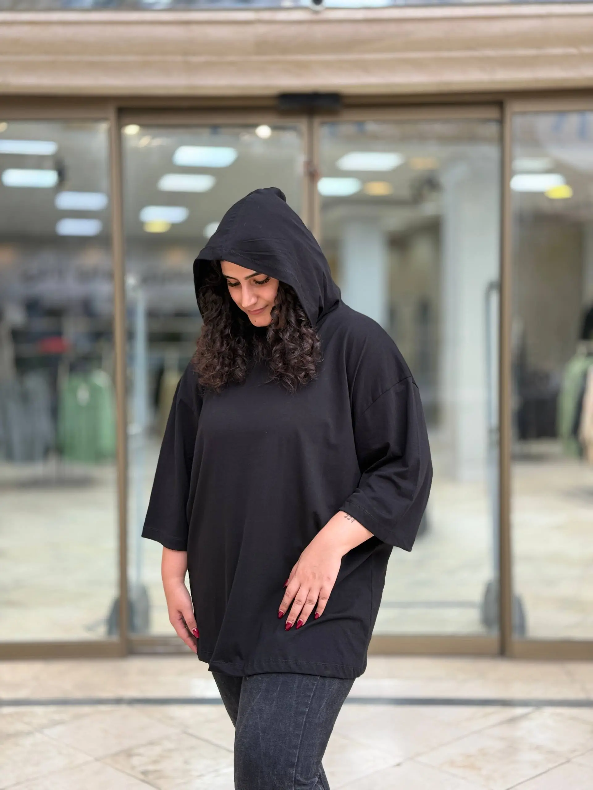 تیشرت کلاهدار سایزبزرگ