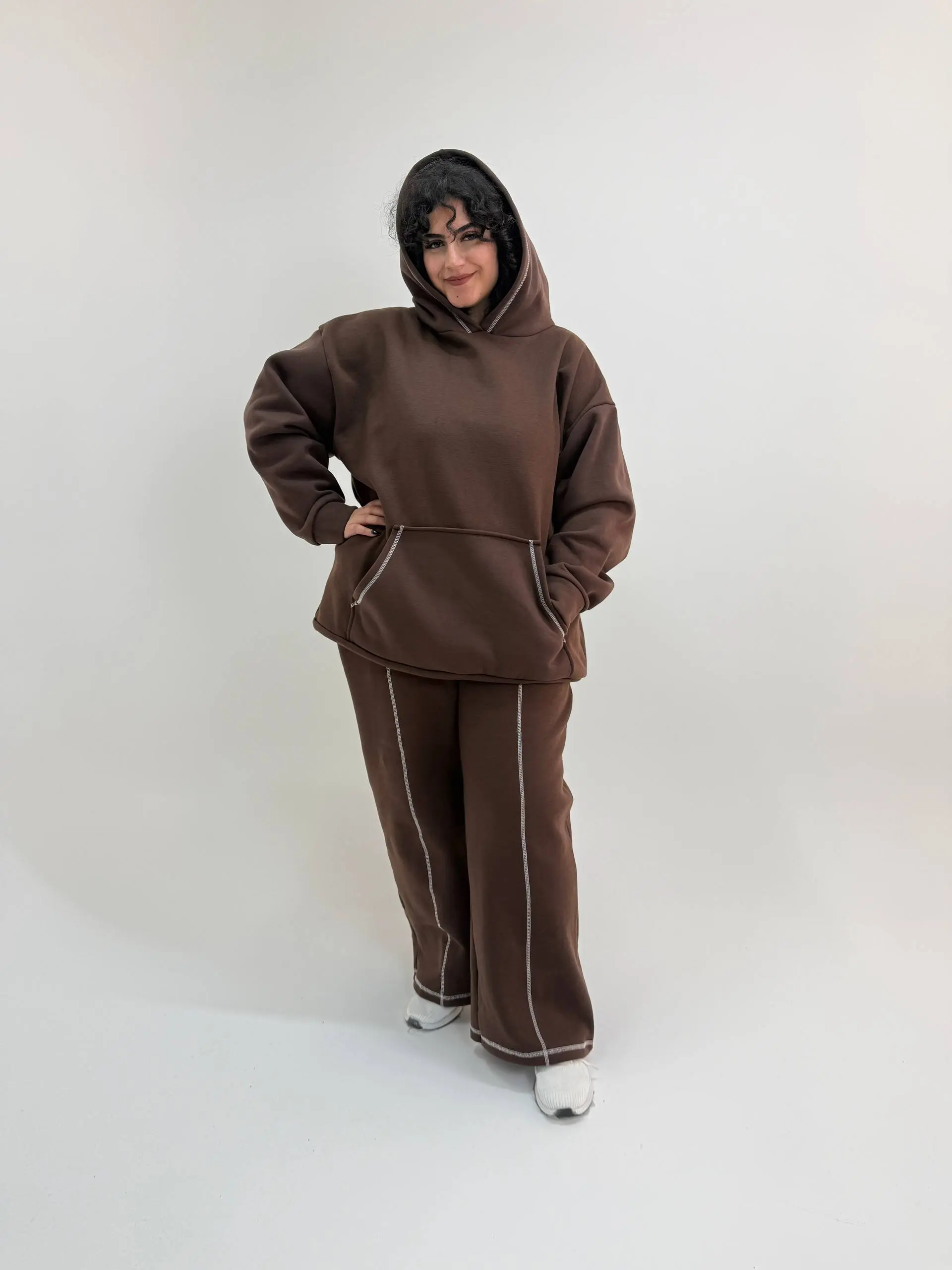 ست هودی شلوار سایزبزرگ لانا