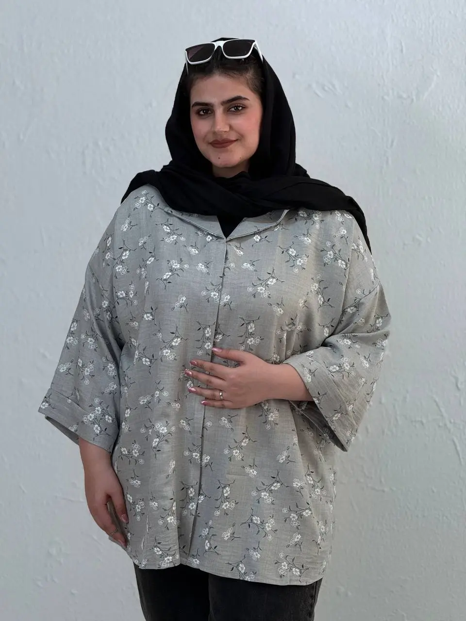 شومیز سایز بزرگ گلی