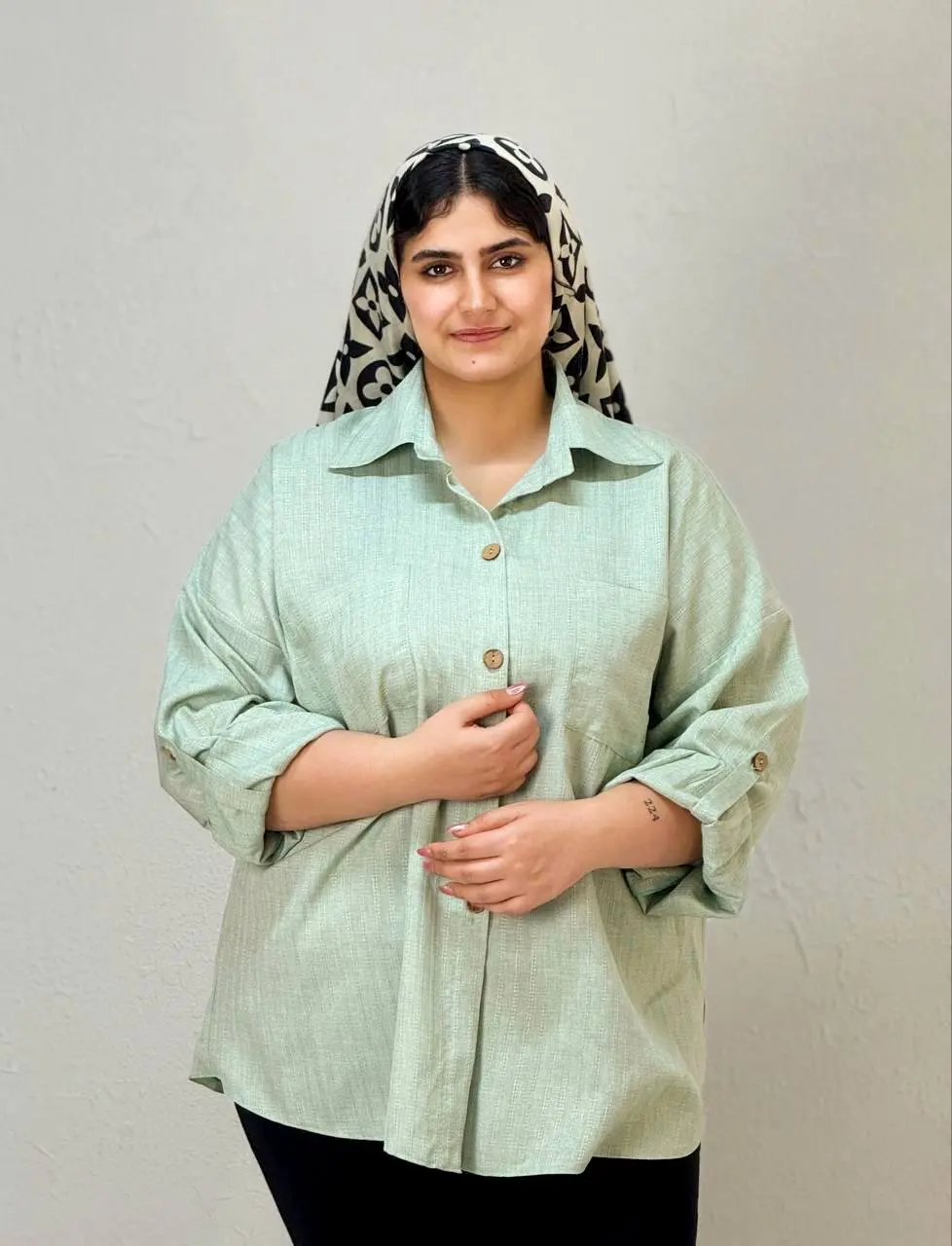 شومیز سایزبزرگ پیچک