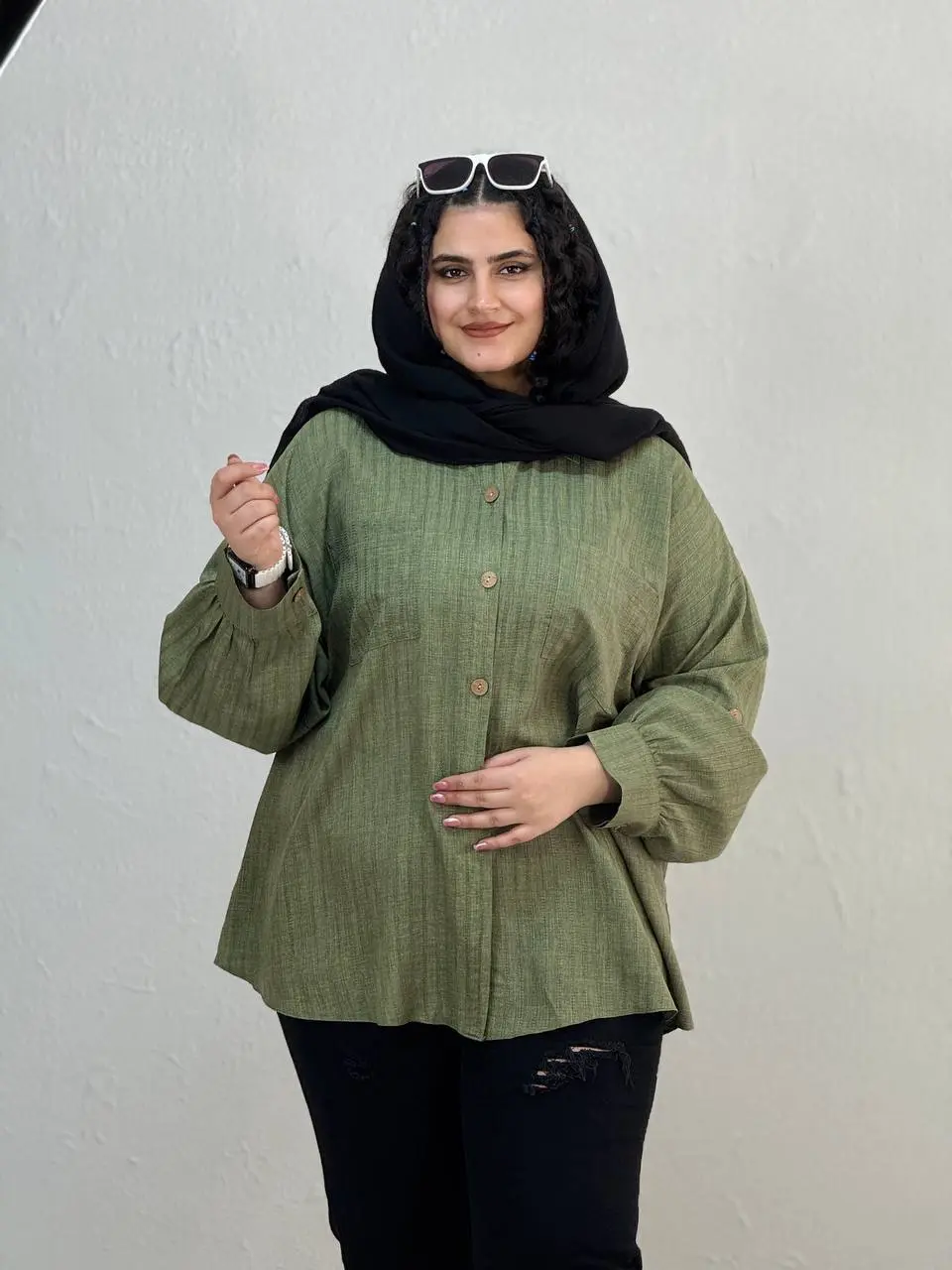 شومیز سایزبزرگ پیچک
