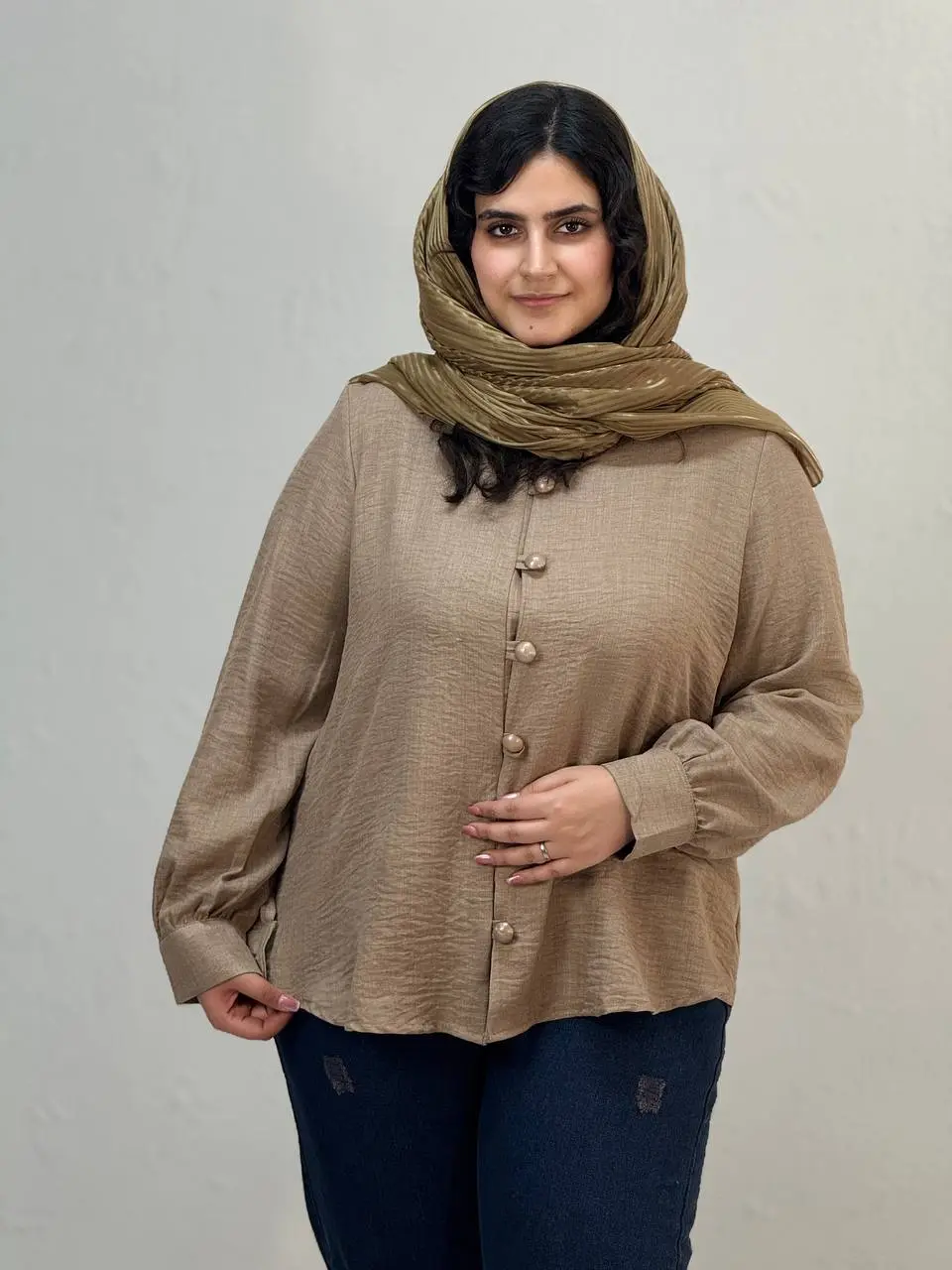 شومیز سایزبزرگ وافل