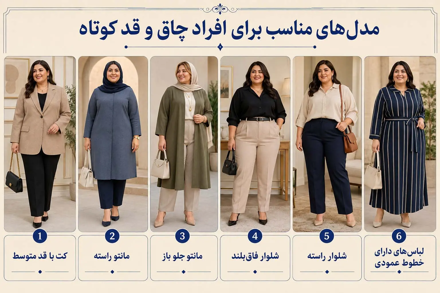 لباس مناسب افراد چاق و قد کوتاه چیست؟
