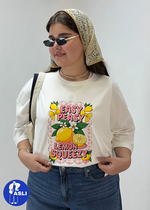 تیشرت باکسی سایز بزرگ Lemon