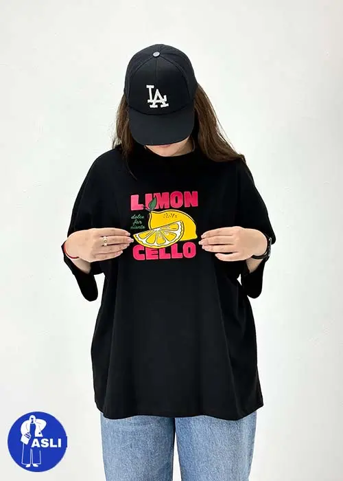تیشرت باکسی سایز بزرگ lime
