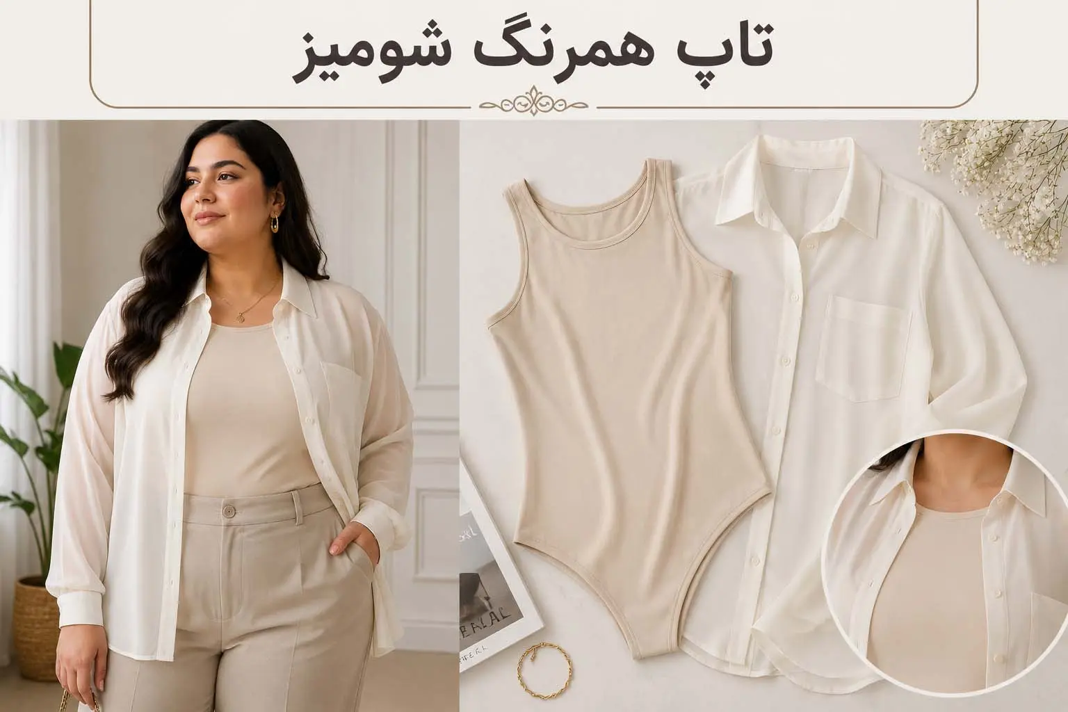 تاپ همرنگ شومیز