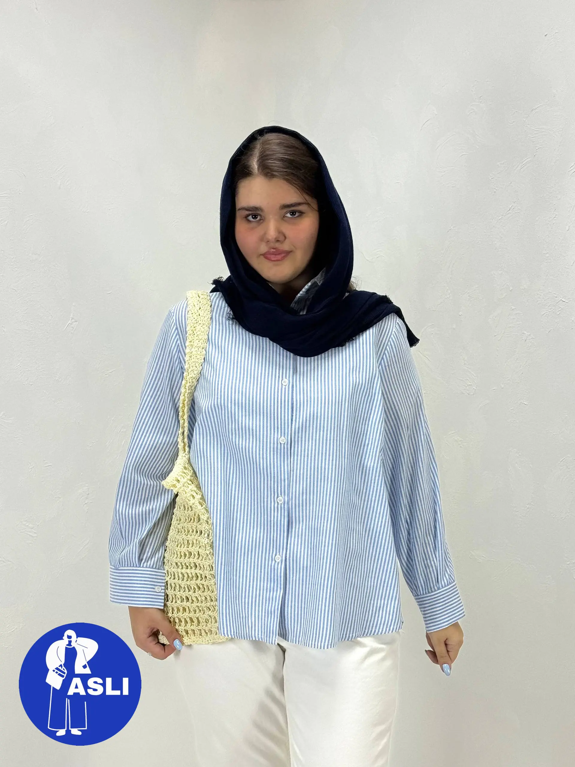 شومیز سایز بزرگ آسمان