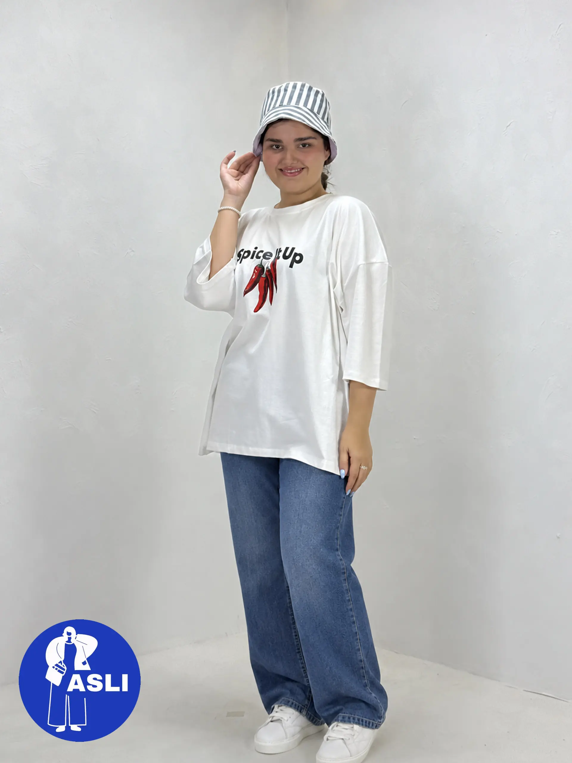 شلوار واید لگ denim سایز بزرگ