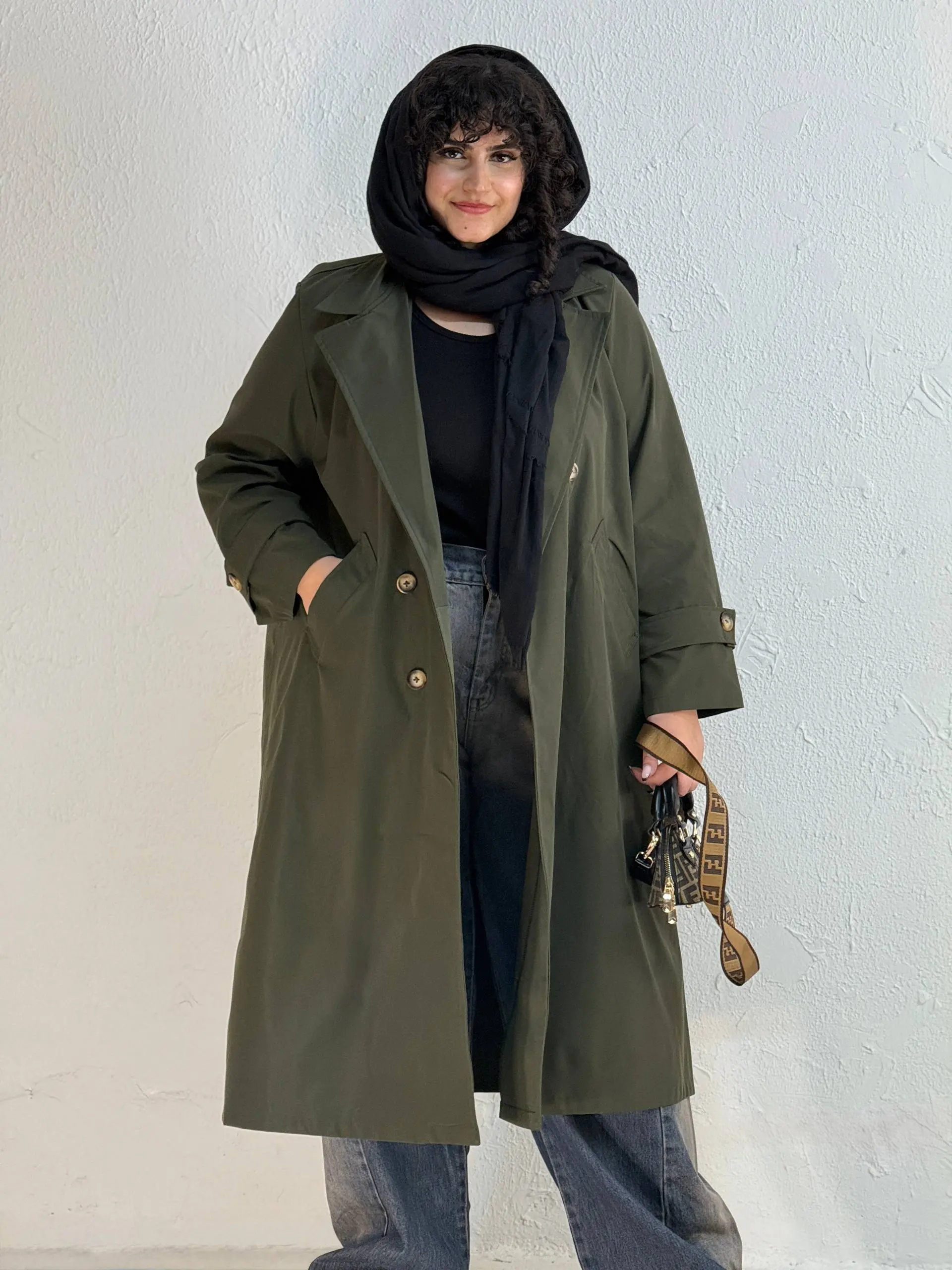 ترنچ کت سایزبزرگ ولگا