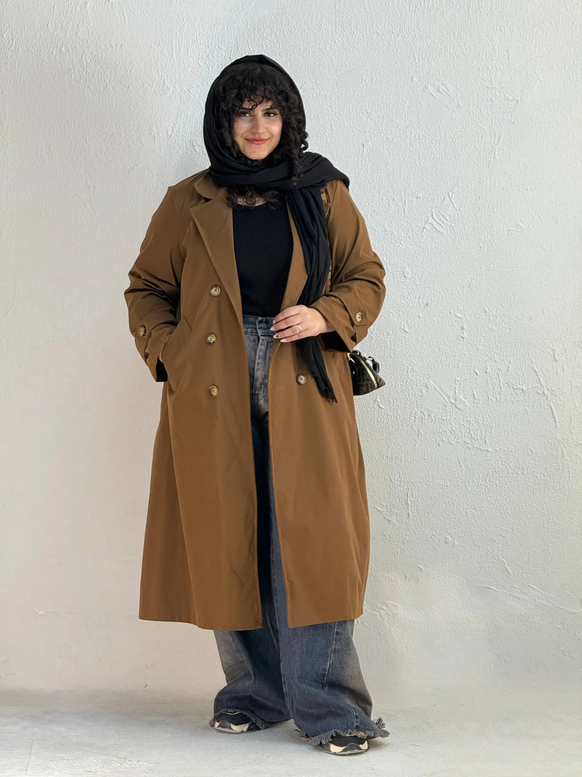 ترنچ کت سایزبزرگ ولگا