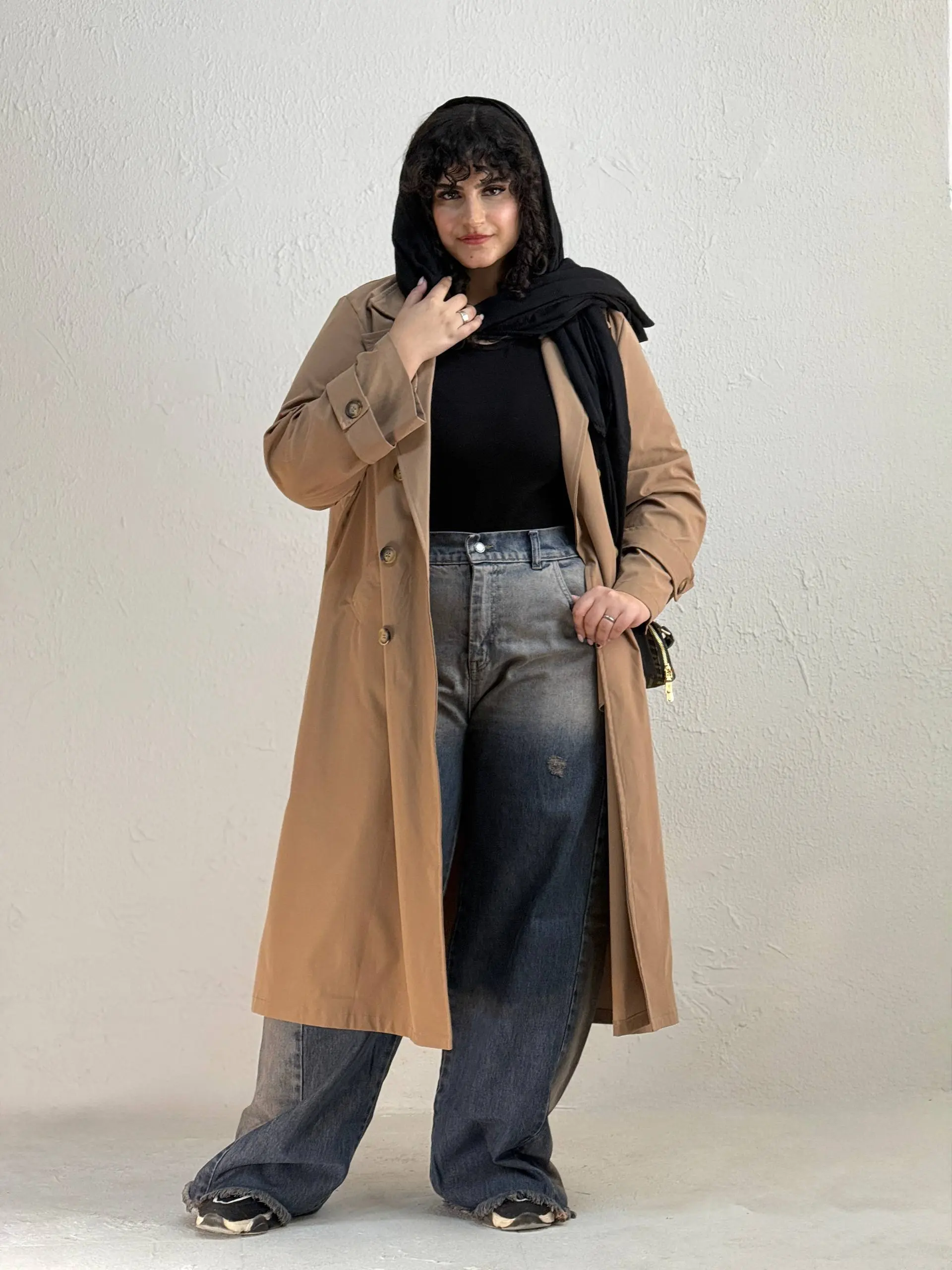 ترنچ کت سایزبزرگ ولگا