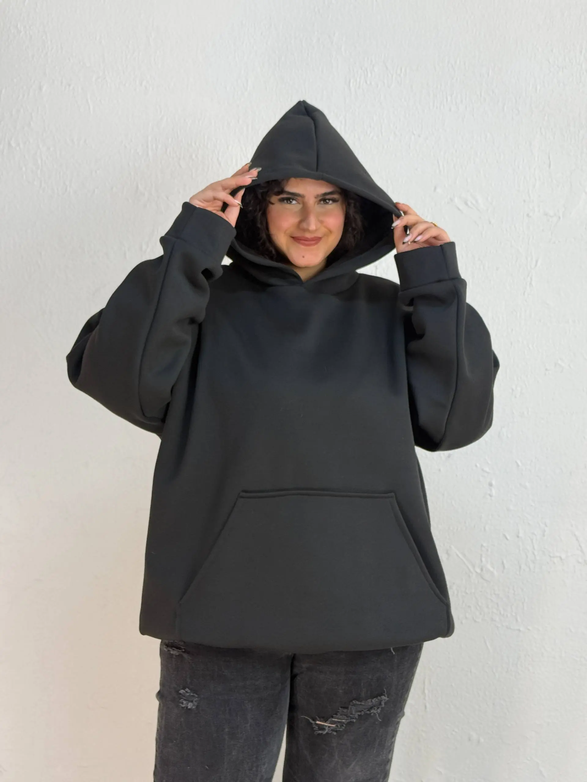 هودی کلاهدار سایزبزرگ1058 پیش فروش