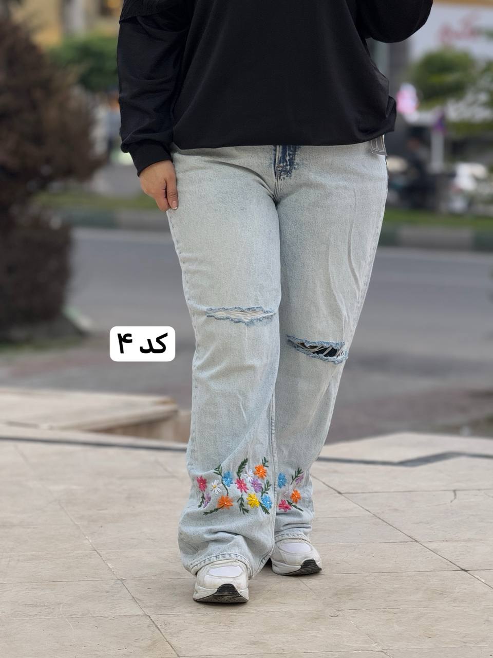 شلوار طرح دار سایزبزرگ