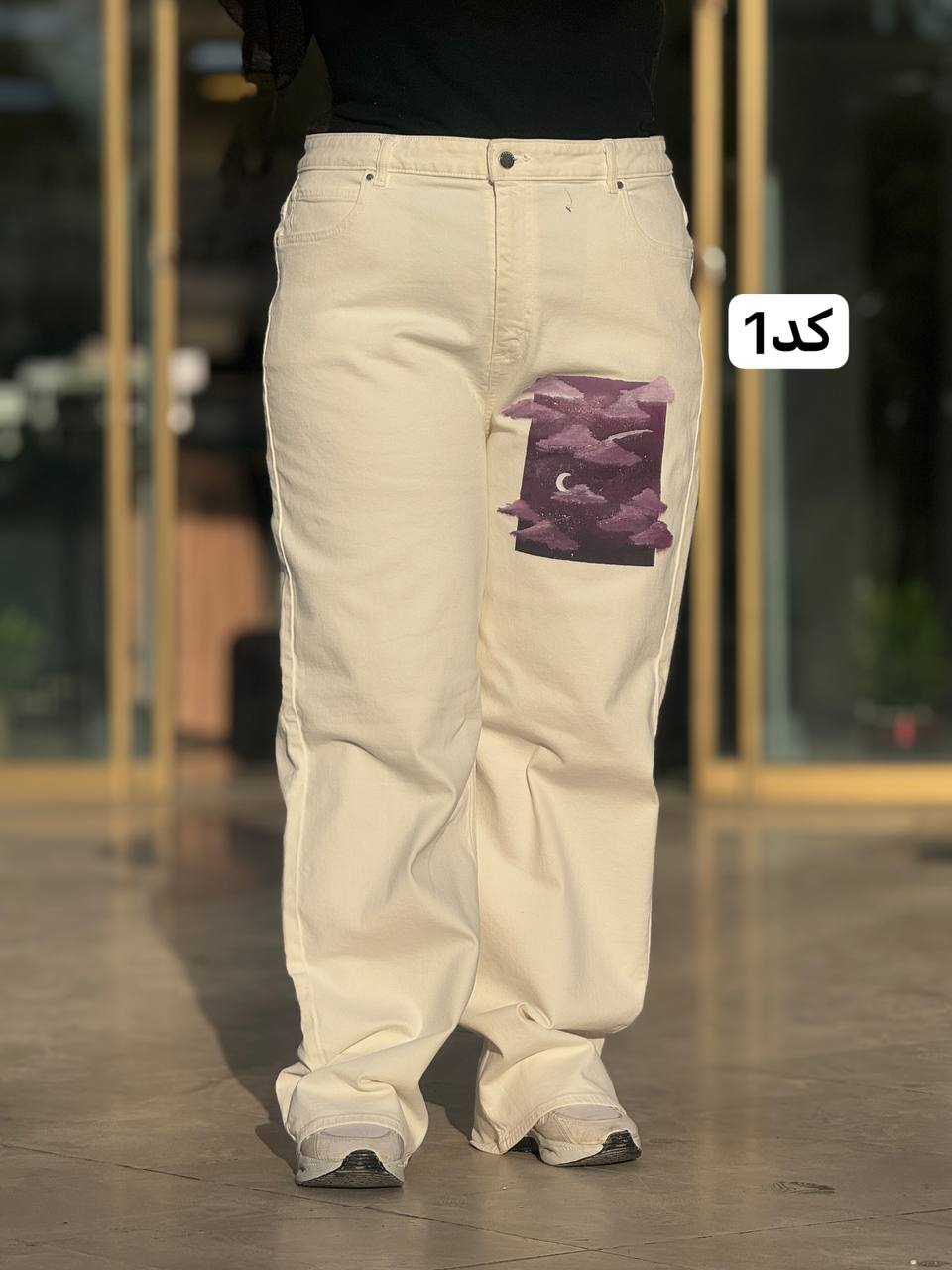 شلوار طرح دار سایزبزرگA1