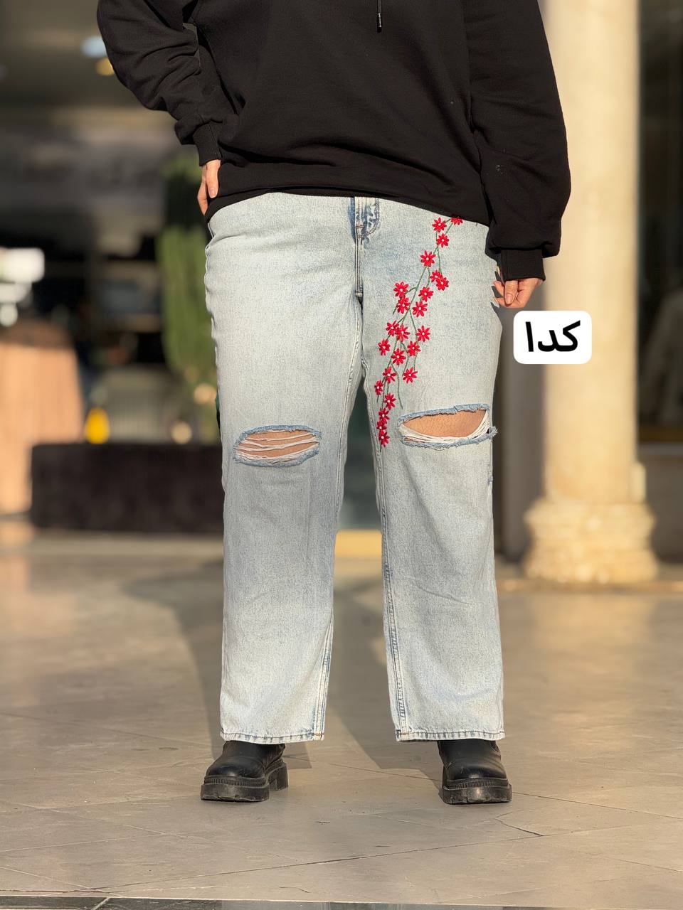 شلوار طرح دارسایزبزرگA2