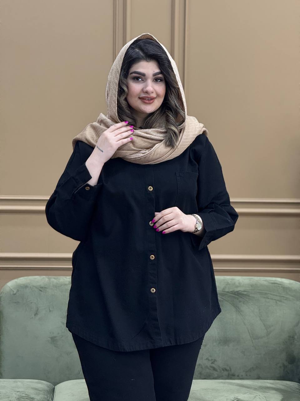 مانتو کتان زارا سایزبزرگ