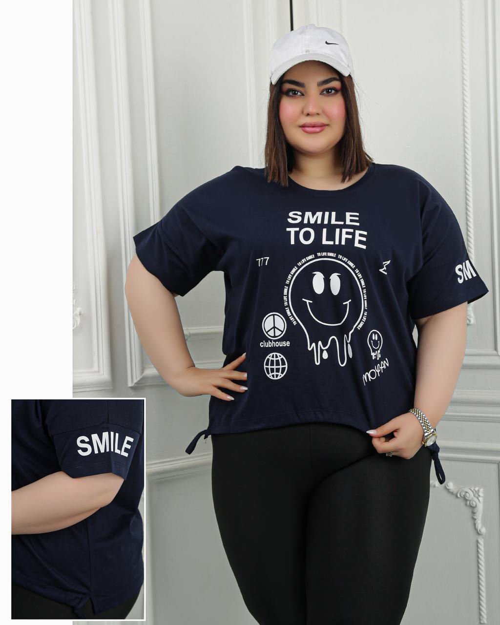 تیشرت طرح دار سایزبزرگSMILE