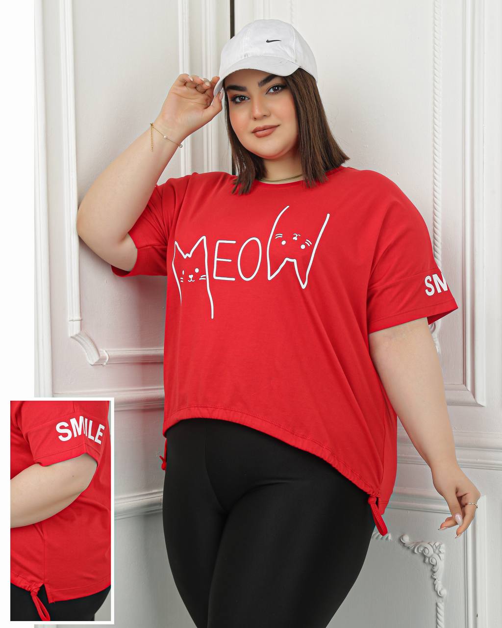 تیشرت طرح دار سایزبزرگMEOW