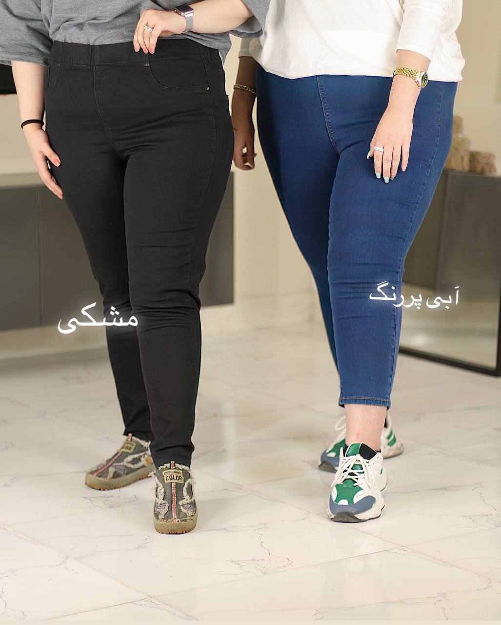 جین جذب کمرکش سایز بزرگ 076