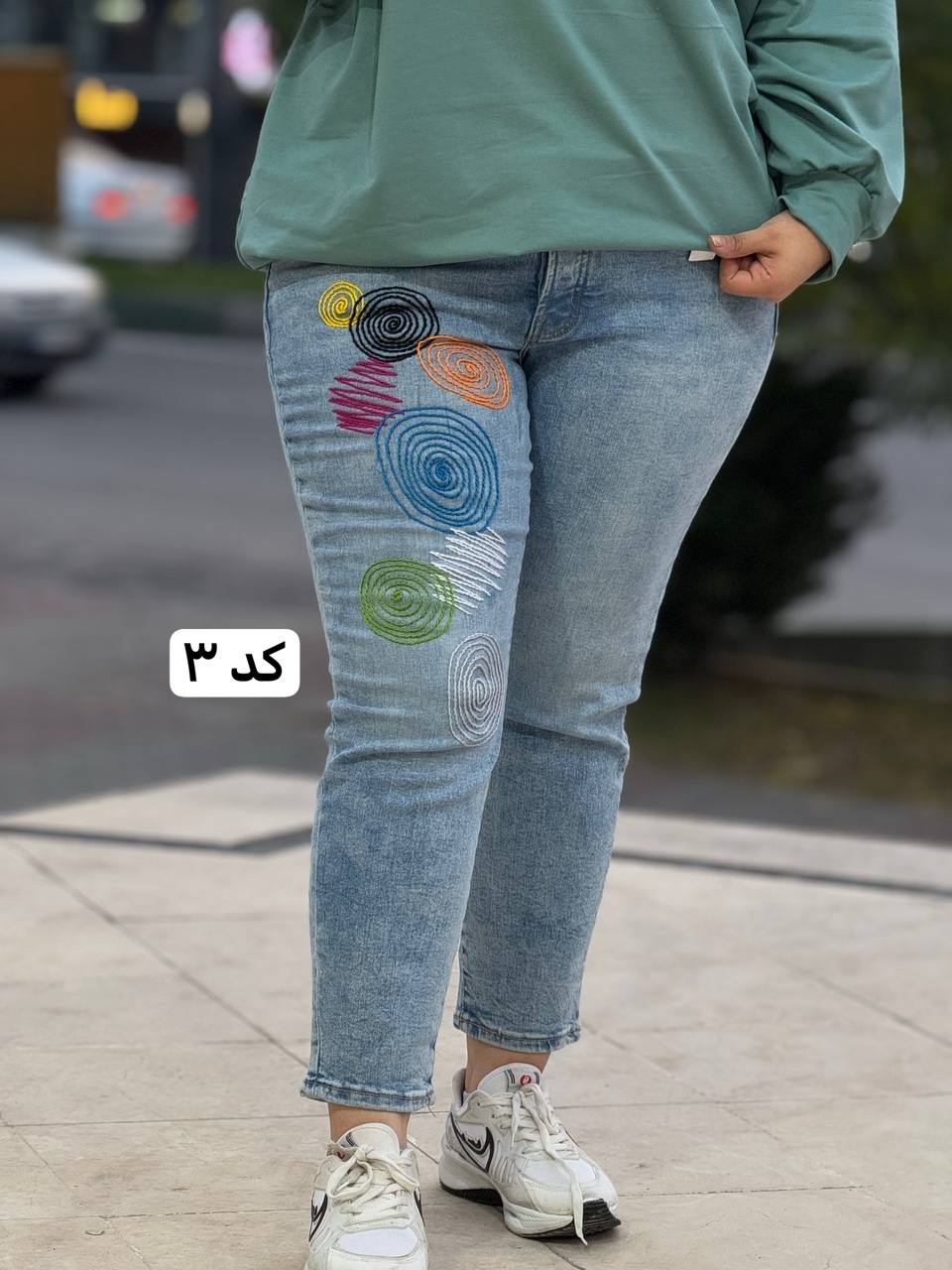 شلوار طرح دار سایزبزرگ