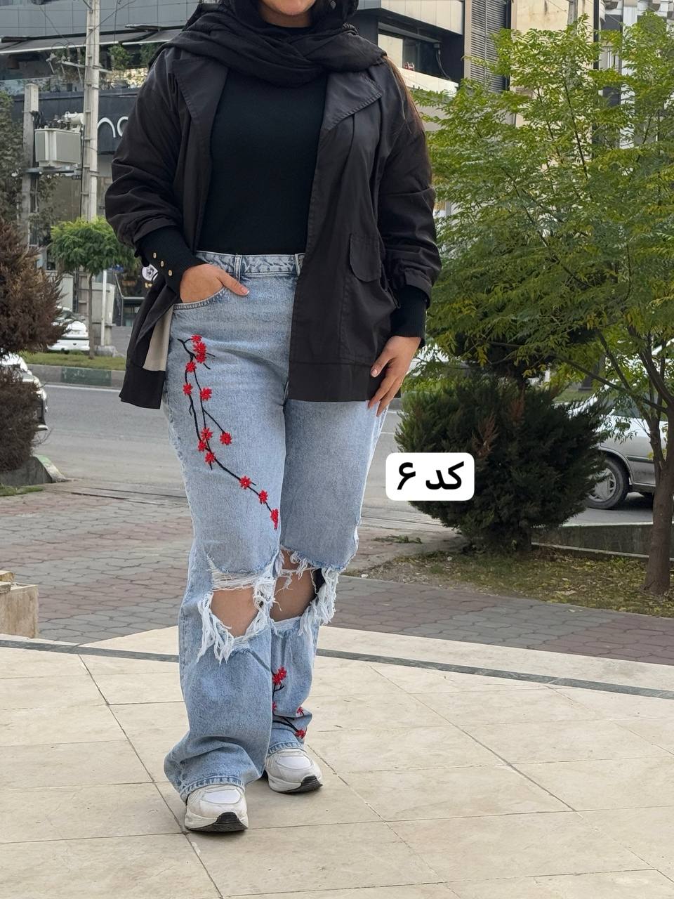 شلوار طرح دار سایزبزرگ