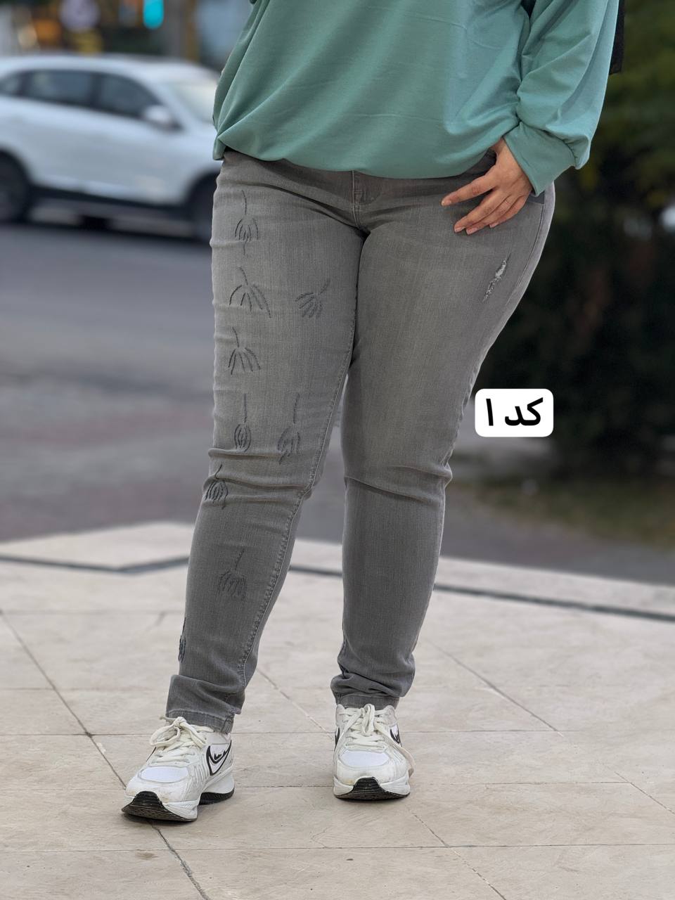 شلوار طرح دار سایزبزرگ