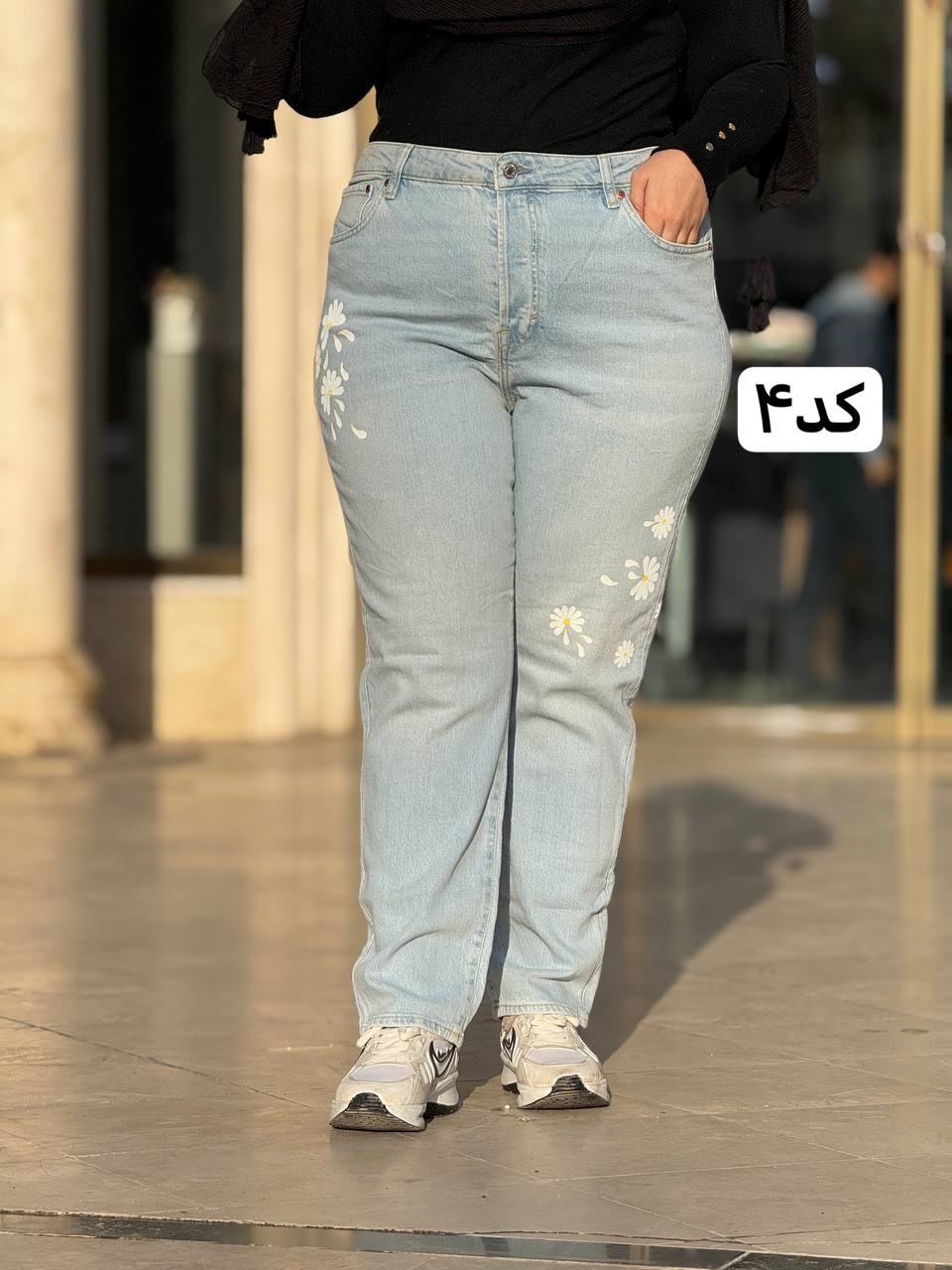 شلوار طرح دار سایزبزرگA1
