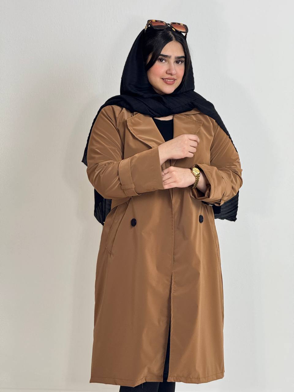 ترنچ کت سایزبزرگ پروا