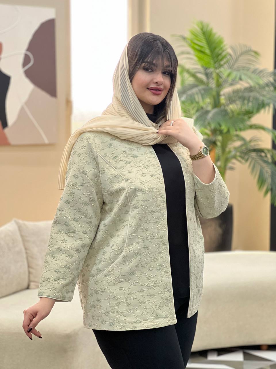 کت ژاکارد سایزبزرگ شکوه
