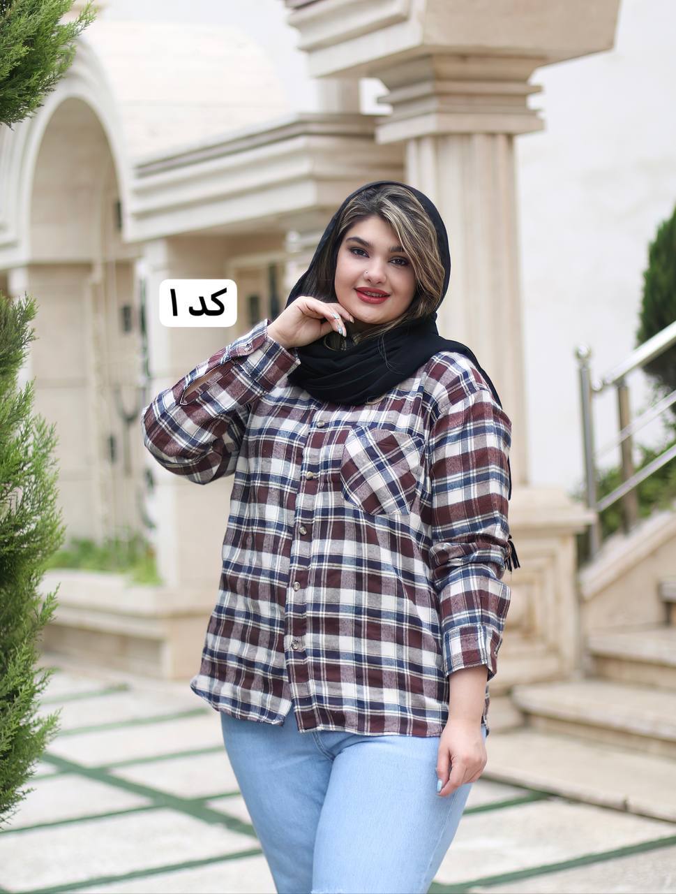 پیراهن چهارخونه سایزبزرگ